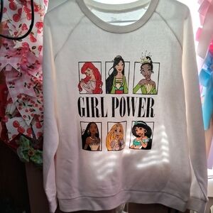 Disney Princess 'Girl Power' White Sweatshirt